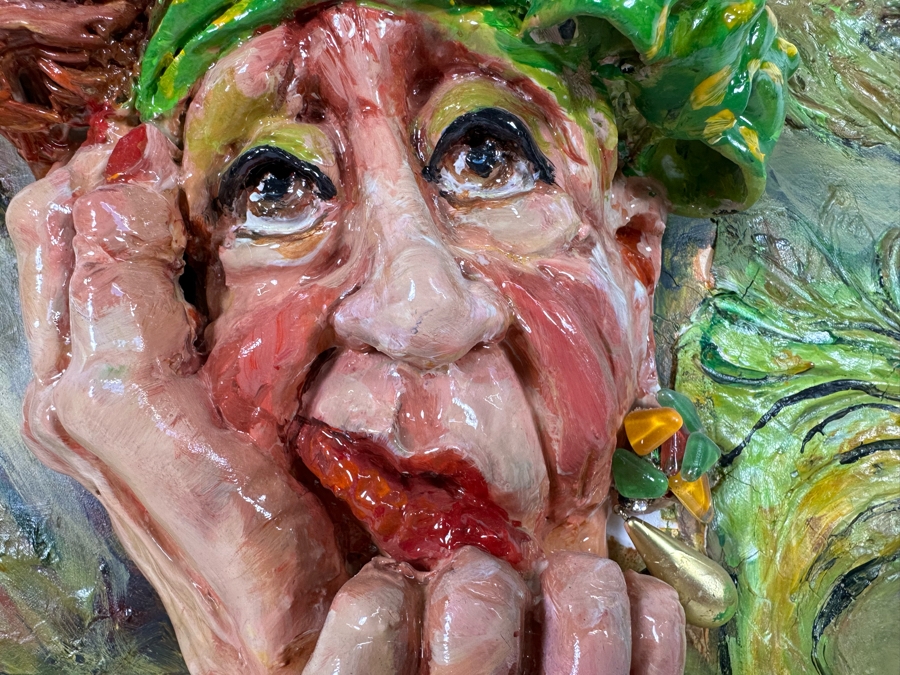 Bonnie Lee Roth (B. 1942, Southern California) Original Mixed-Media 3D Sculpture Mounted On Painted Board With Brilliant Colors 16W X 20H X 7D [Photo 14]