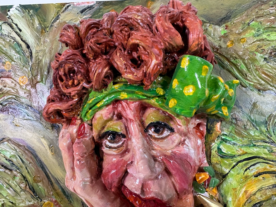 Bonnie Lee Roth (B. 1942, Southern California) Original Mixed-Media 3D Sculpture Mounted On Painted Board With Brilliant Colors 16W X 20H X 7D [Photo 8]