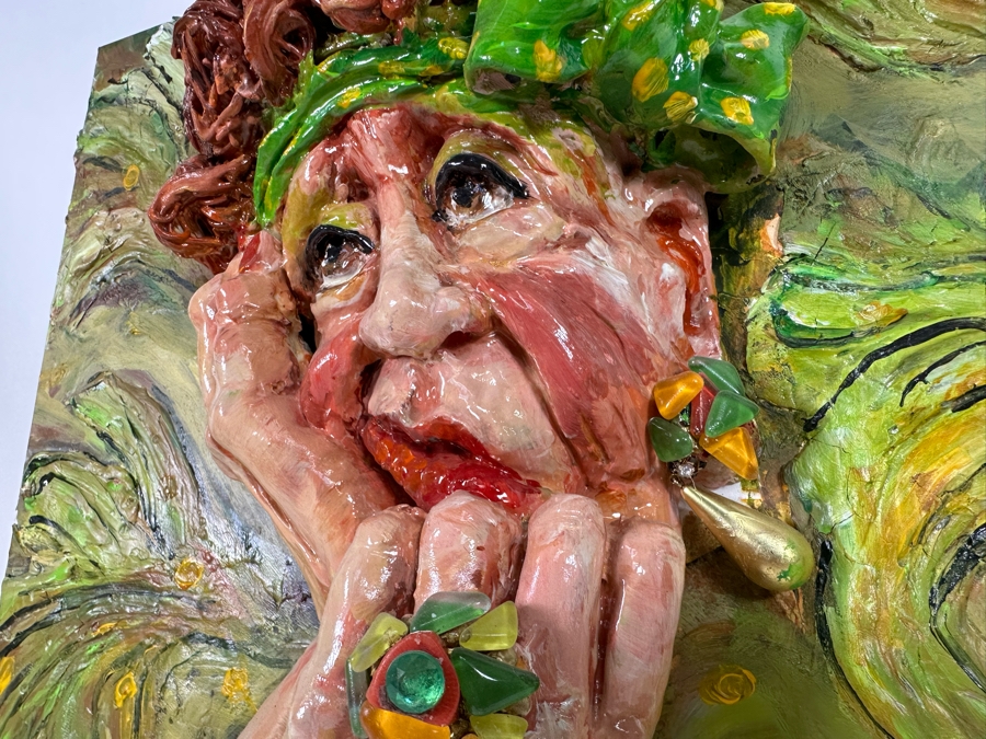 Bonnie Lee Roth (B. 1942, Southern California) Original Mixed-Media 3D Sculpture Mounted On Painted Board With Brilliant Colors 16W X 20H X 7D [Photo 13]