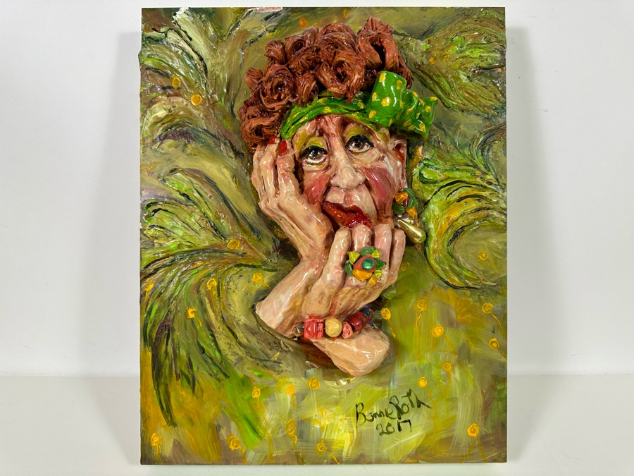 Bonnie Lee Roth (B. 1942, Southern California) Original Mixed-Media 3D Sculpture Mounted On Painted Board With Brilliant Colors 16W X 20H X 7D [Photo 2]