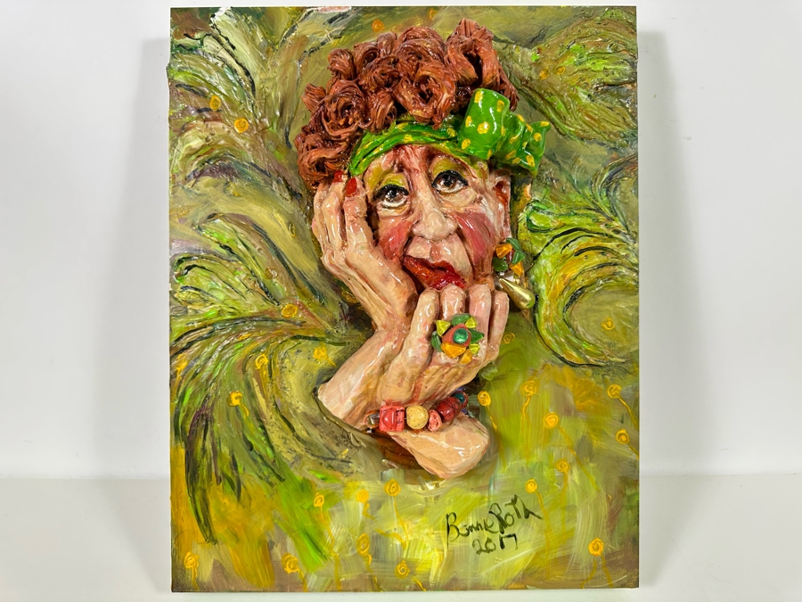 Bonnie Lee Roth (B. 1942, Southern California) Original Mixed-Media 3D Sculpture Mounted On Painted Board With Brilliant Colors 16W X 20H X 7D [Photo 4]
