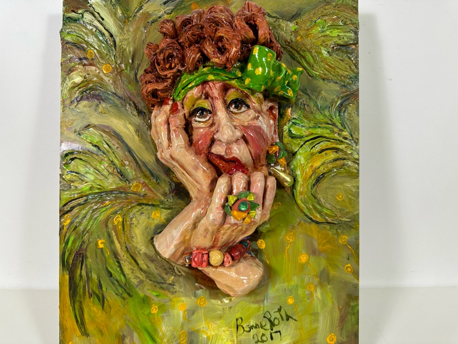 Bonnie Lee Roth (B. 1942, Southern California) Original Mixed-Media 3D Sculpture Mounted On Painted Board With Brilliant Colors 16W X 20H X 7D [Photo 6]