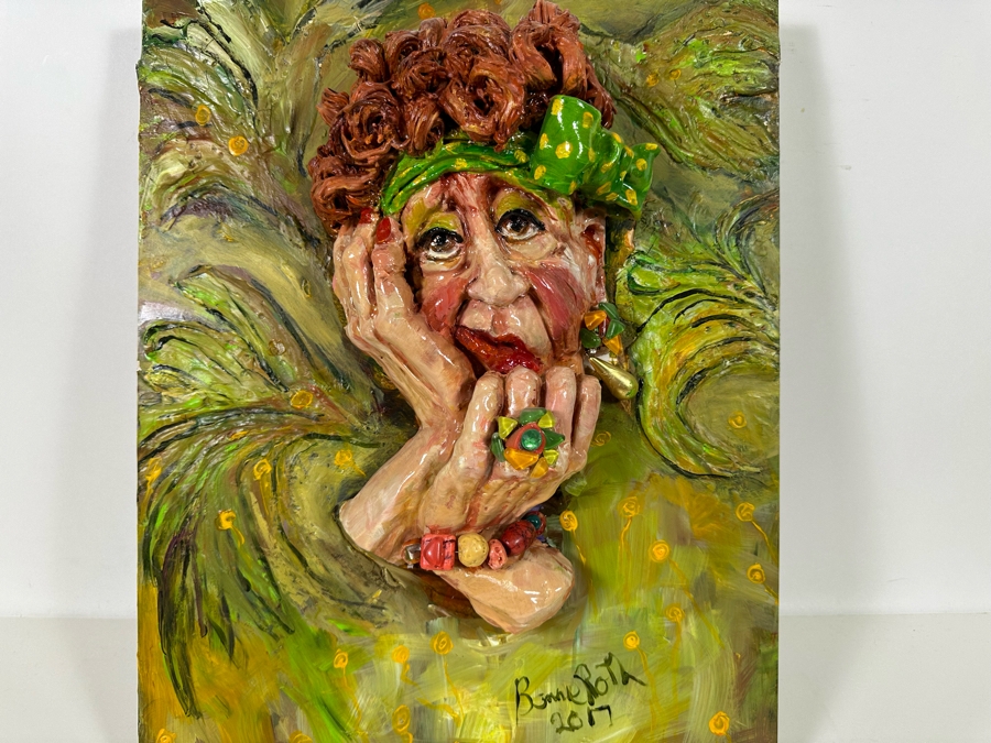 Bonnie Lee Roth (B. 1942, Southern California) Original Mixed-Media 3D Sculpture Mounted On Painted Board With Brilliant Colors 16W X 20H X 7D [Photo 5]