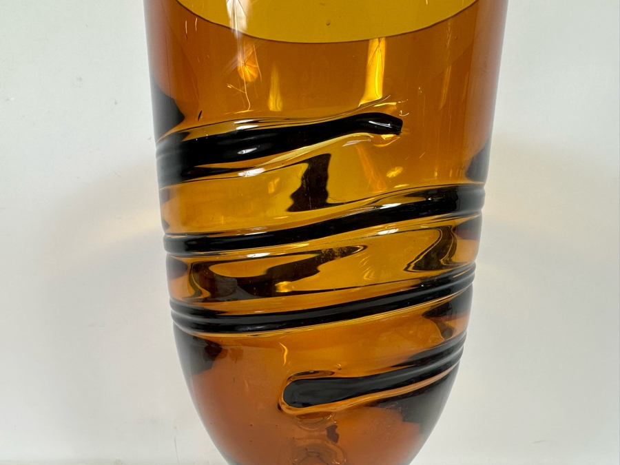 Large Murano Art Glass Footed Centerpiece Vase 15H X 7W [Photo 8]