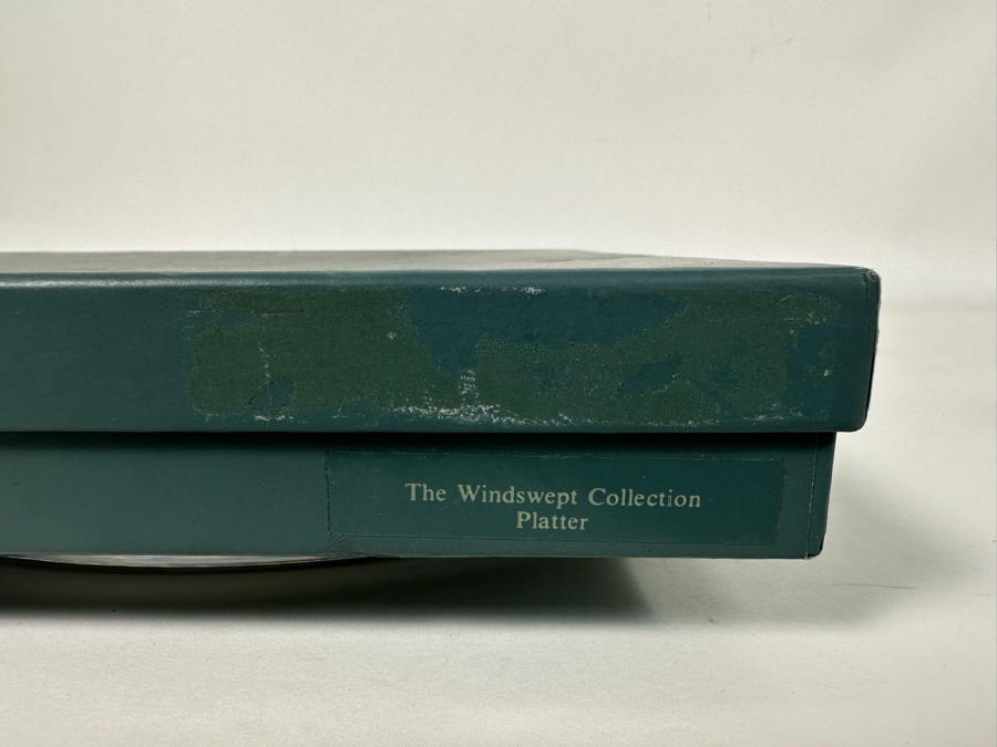 Vintage Lenox Glass 'The Windswept Collection' Platter With Box Made In Japan 11.5R [Photo 6]