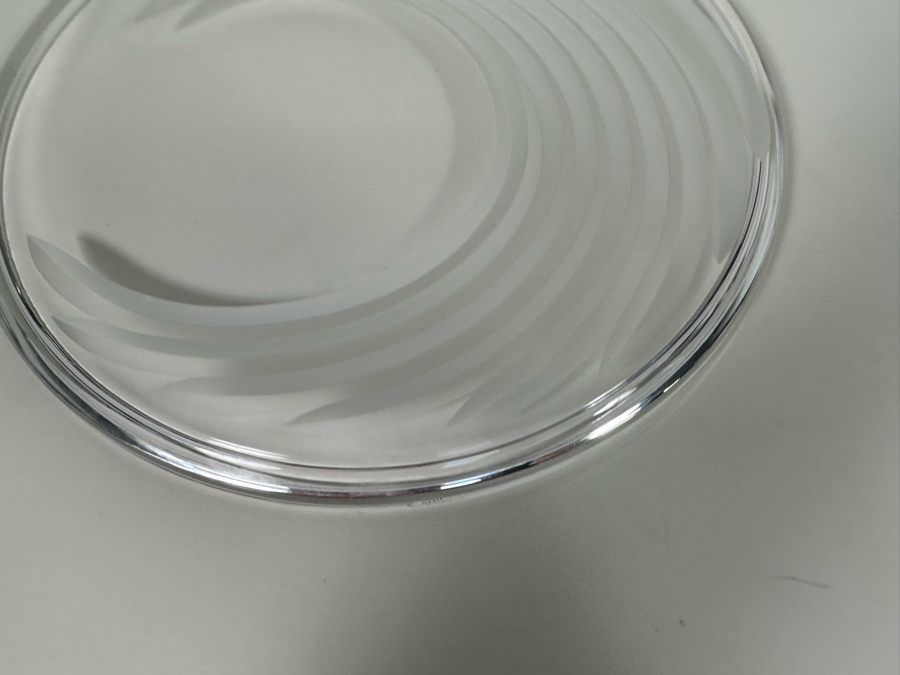 Vintage Lenox Glass 'The Windswept Collection' Platter With Box Made In Japan 11.5R [Photo 9]