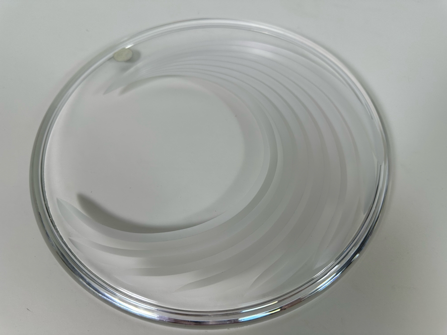 Vintage Lenox Glass 'The Windswept Collection' Platter With Box Made In Japan 11.5R [Photo 10]