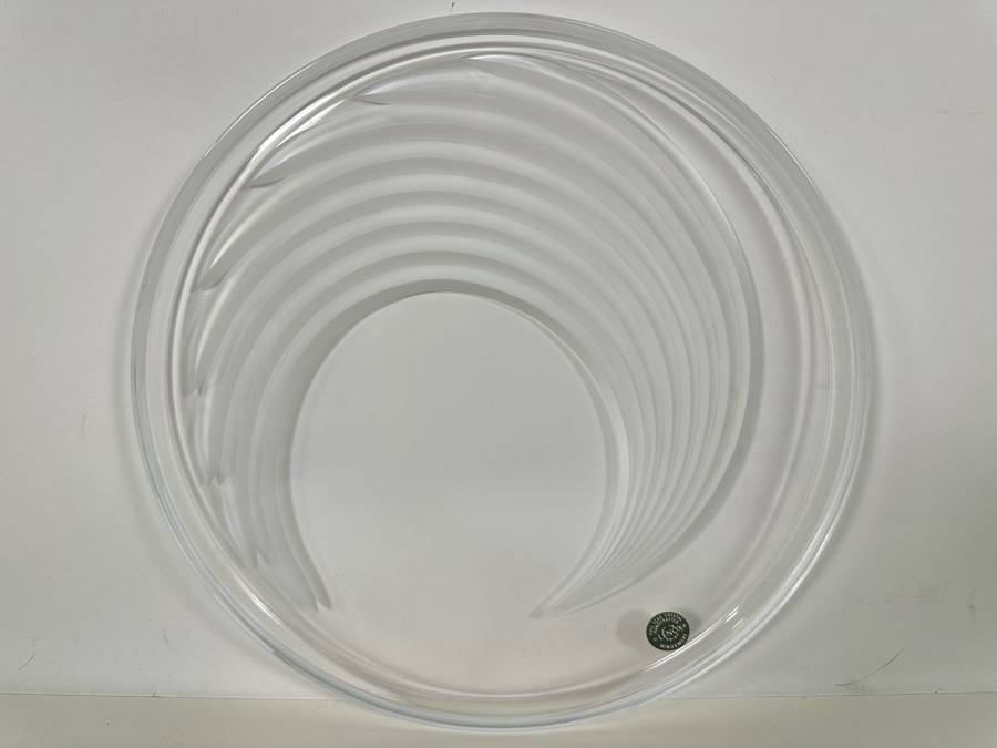 Vintage Lenox Glass 'The Windswept Collection' Platter With Box Made In Japan 11.5R [Photo 8]