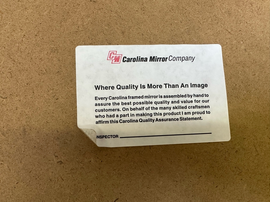 Gold Wall Mirror By The Carolina Mirror Company 51W X 22H [Photo 12]