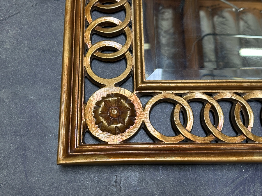 Gold Wall Mirror By The Carolina Mirror Company 51W X 22H [Photo 4]