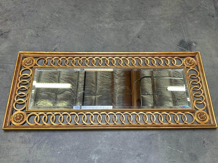 Gold Wall Mirror By The Carolina Mirror Company 51W X 22H [Photo 3]