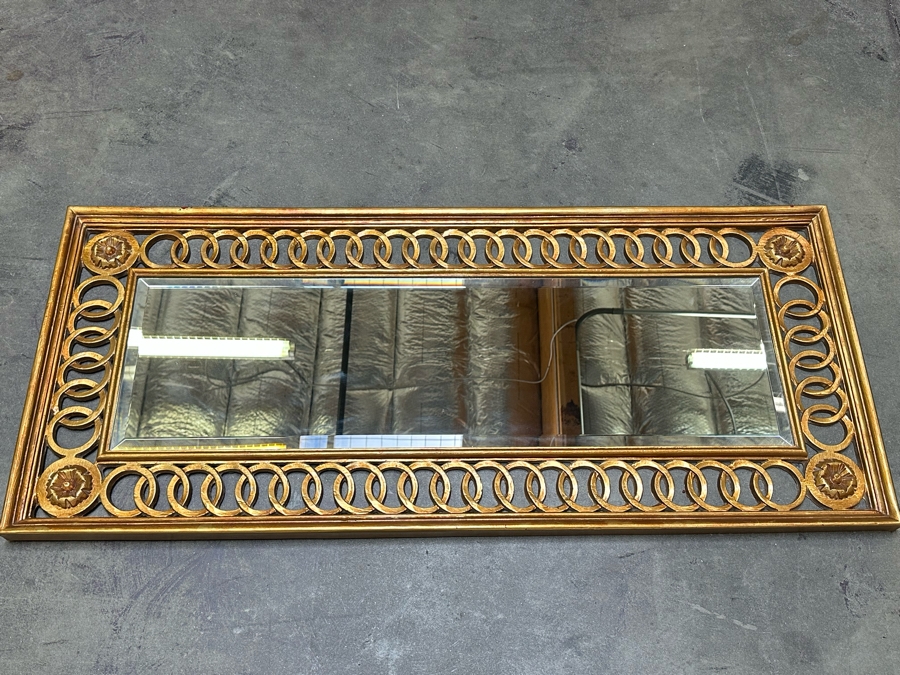 Gold Wall Mirror By The Carolina Mirror Company 51W X 22H [Photo 2]