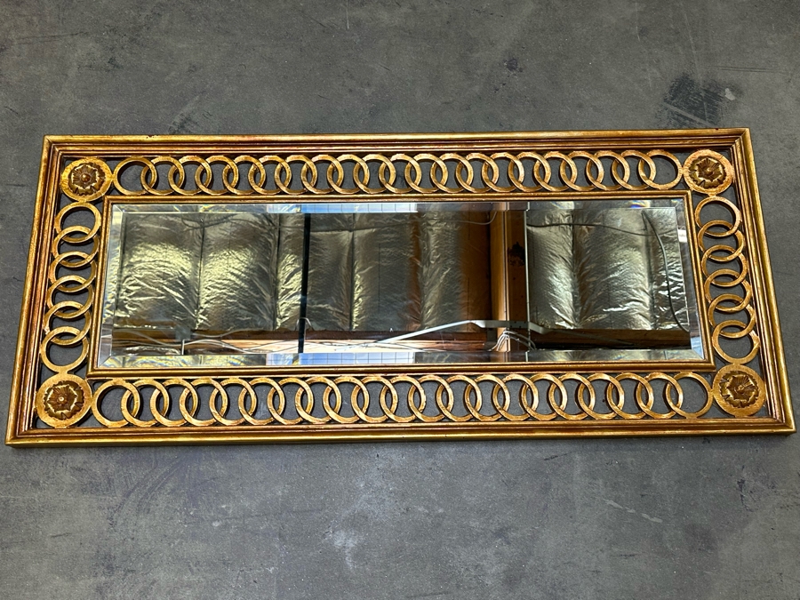 Gold Wall Mirror By The Carolina Mirror Company 51W X 22H [Photo 7]
