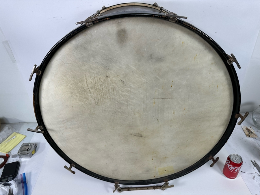 Vintage Leedy Large Marching Band Bass Drum Indianapolis, Indiana 30R X 16D [Photo 3]