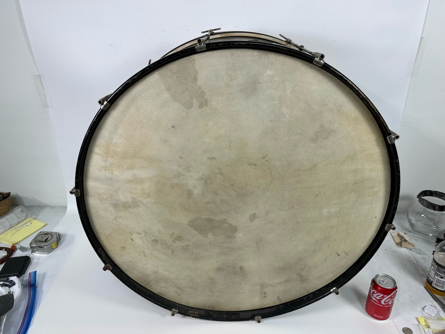Vintage Leedy Large Marching Band Bass Drum Indianapolis, Indiana 30R X 16D [Photo 8]