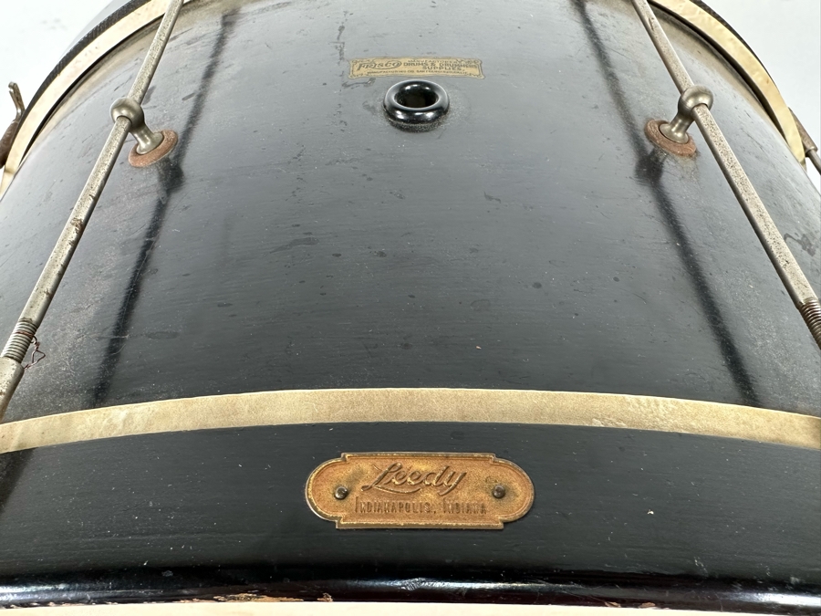 Vintage Leedy Large Marching Band Bass Drum Indianapolis, Indiana 30R X 16D [Photo 4]