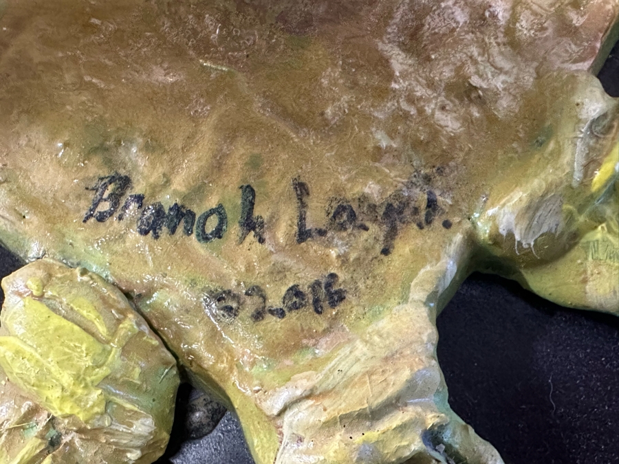 Impressive Large Scale Sculpture Featuring Mother With Son And Daughter On Large Wooden Stand Titled 'L'Dor V'Dor' Signed By Branah Layah And Bonnie Lee Roth - Was Formerly Displayed In A Museum 26.5W X 17.5D X 30H [Photo 17]