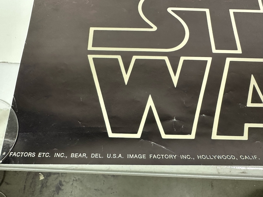 Vintage 1977 Star Wars Hildebrandt Artwork Poster By Image Factory Inc. Hollywood CA 20 X 28 Note Corner And Side Tears In Photos [Photo 8]