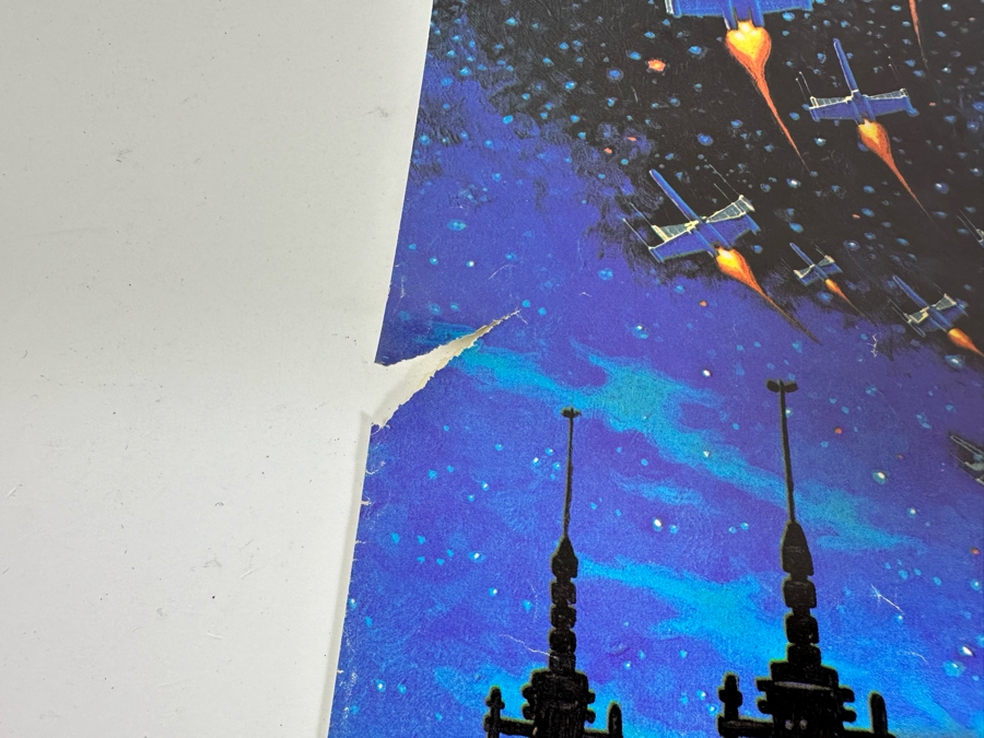 Vintage 1977 Star Wars Hildebrandt Artwork Poster By Image Factory Inc. Hollywood CA 20 X 28 Note Corner And Side Tears In Photos [Photo 15]