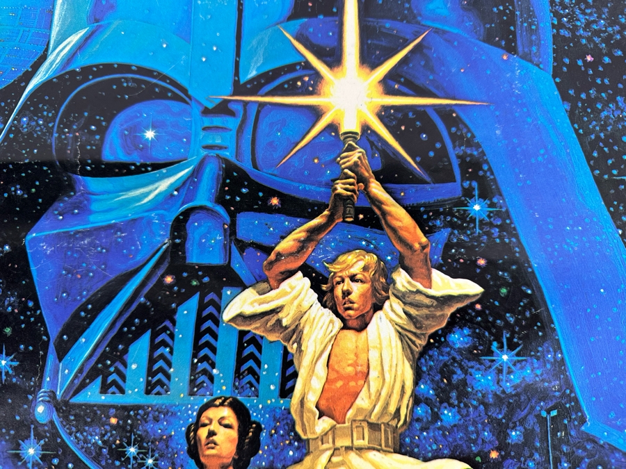 Vintage 1977 Star Wars Hildebrandt Artwork Poster By Image Factory Inc. Hollywood CA 20 X 28 Note Corner And Side Tears In Photos [Photo 3]