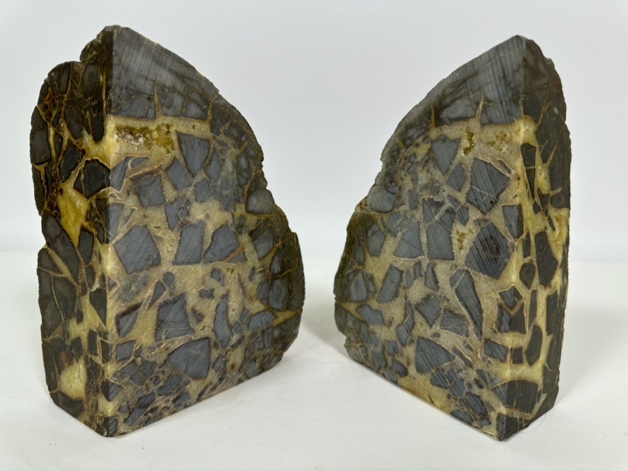 Polished Geode Septarian Bookends 5W X 5D X 6H [Photo 3]