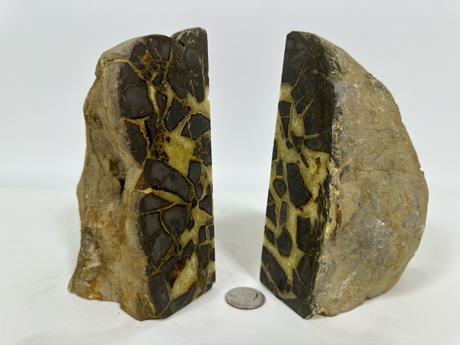Polished Geode Septarian Bookends 5W X 5D X 6H [Photo 6]