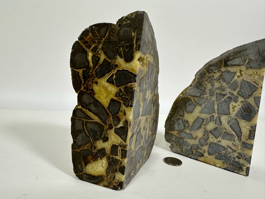 Polished Geode Septarian Bookends 5W X 5D X 6H [Photo 5]