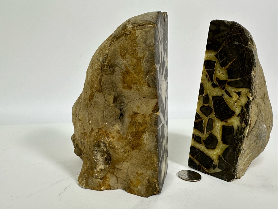 Polished Geode Septarian Bookends 5W X 5D X 6H [Photo 8]