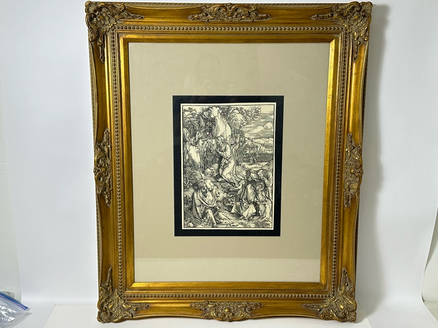 After Albrecht Durer 'Christ On The Mount Of Olives' Print 13 X 17 In Gold Frame 32 X 38 [Photo 3]