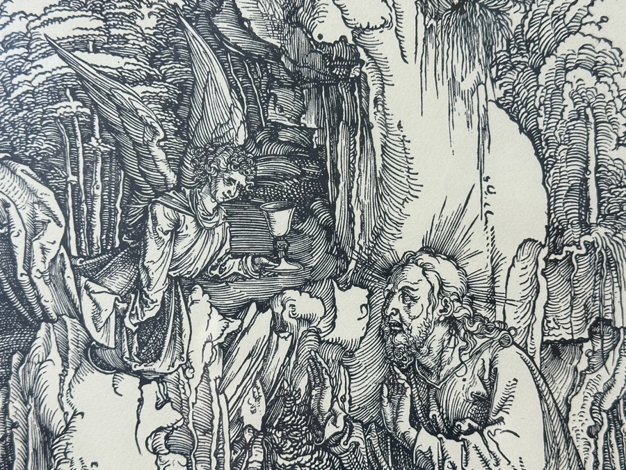 After Albrecht Durer 'Christ On The Mount Of Olives' Print 13 X 17 In Gold Frame 32 X 38 [Photo 7]