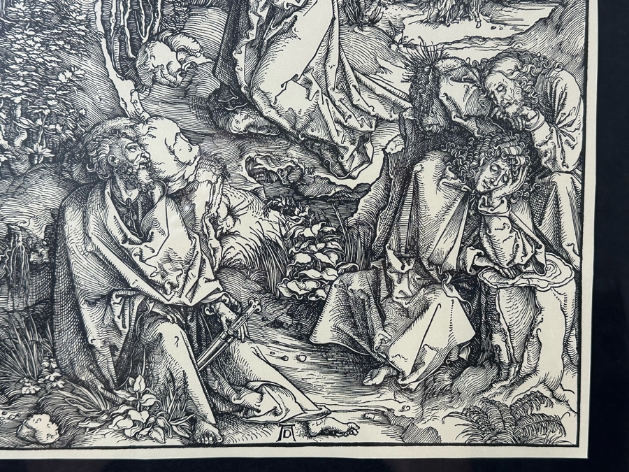 After Albrecht Durer 'Christ On The Mount Of Olives' Print 13 X 17 In Gold Frame 32 X 38 [Photo 11]