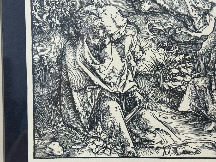 After Albrecht Durer 'Christ On The Mount Of Olives' Print 13 X 17 In Gold Frame 32 X 38 [Photo 10]