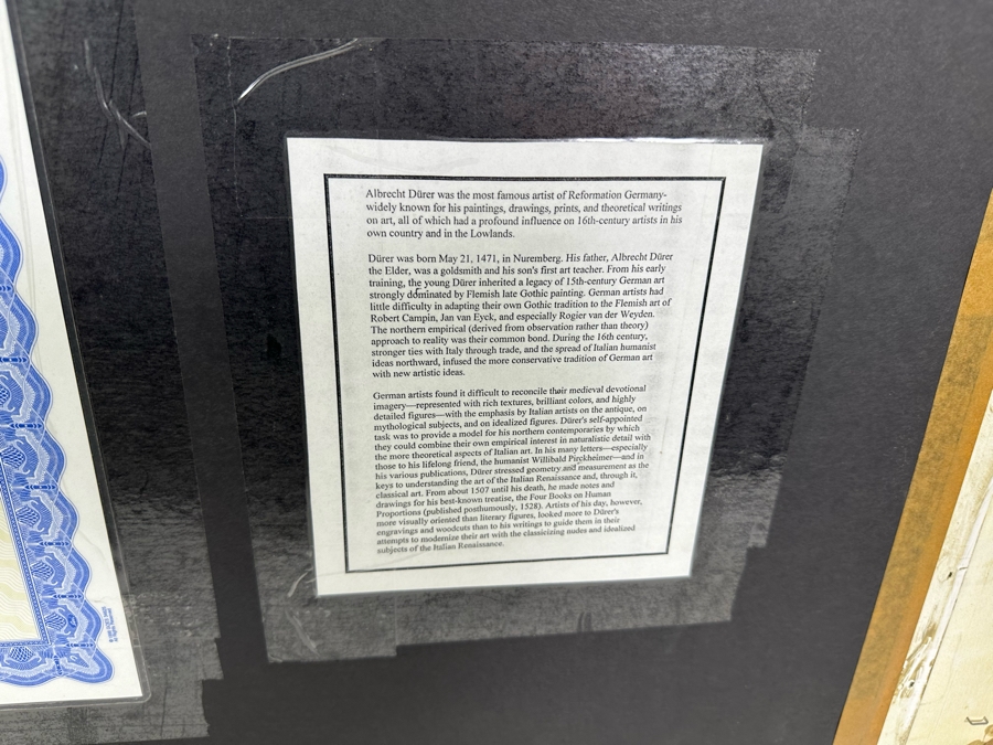 After Albrecht Durer 'Christ On The Mount Of Olives' Print 13 X 17 In Gold Frame 32 X 38 [Photo 22]