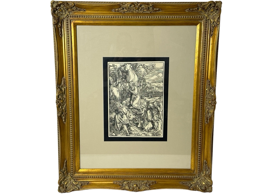 After Albrecht Durer 'Christ On The Mount Of Olives' Print 13 X 17 In Gold Frame 32 X 38 [Photo 2]