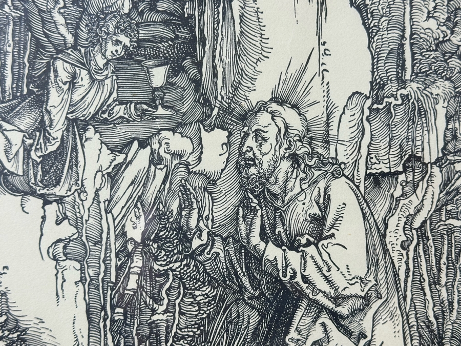 After Albrecht Durer 'Christ On The Mount Of Olives' Print 13 X 17 In Gold Frame 32 X 38 [Photo 8]