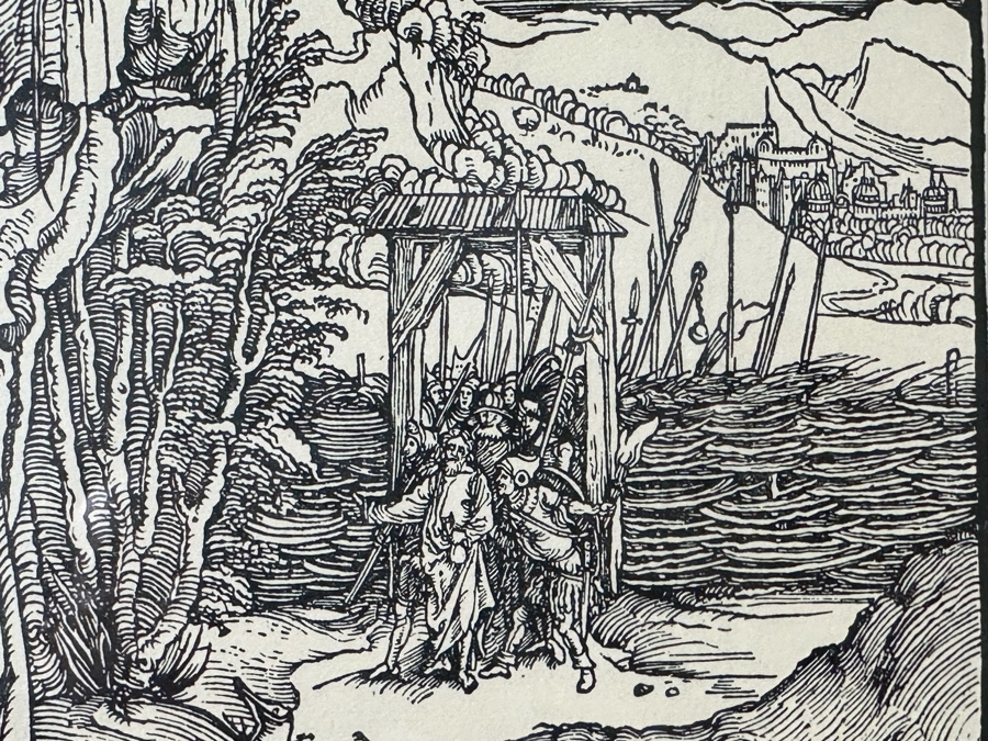 After Albrecht Durer 'Christ On The Mount Of Olives' Print 13 X 17 In Gold Frame 32 X 38 [Photo 13]