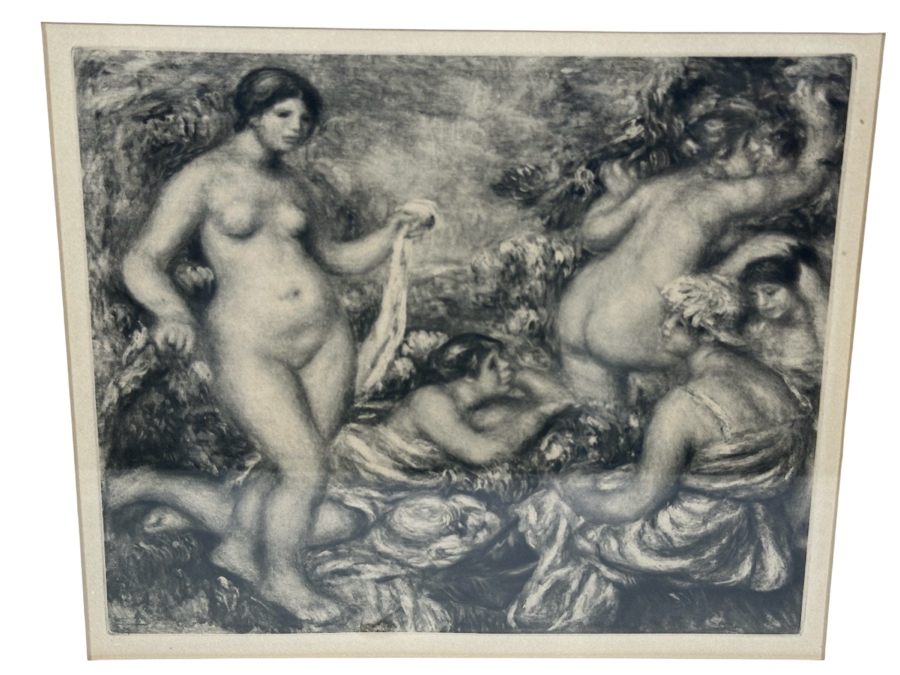 After Pierre-Auguste Renoir Print From The Book 'La Vie et L'oeuvre De' By Ambroise Vollard 10 X 8.5 Framed 23.5 X 22 [Photo 1]