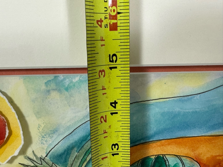 Bonnie Lee Roth (B. 1942, Southern California) Original Mixed-Media Watercolor Painting On Paper 20 X 15 Framed 29 X 24 [Photo 11]