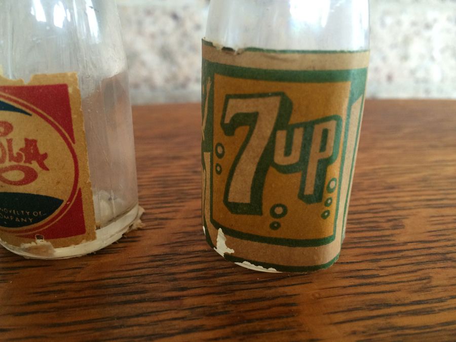Set of 3 Vintage Soda Pop Miniature Bottles - Coca-Cola, Pepsi-Cola, 7up [Photo 7]