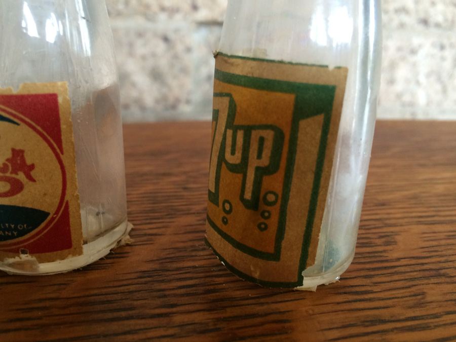 Set of 3 Vintage Soda Pop Miniature Bottles - Coca-Cola, Pepsi-Cola, 7up [Photo 8]