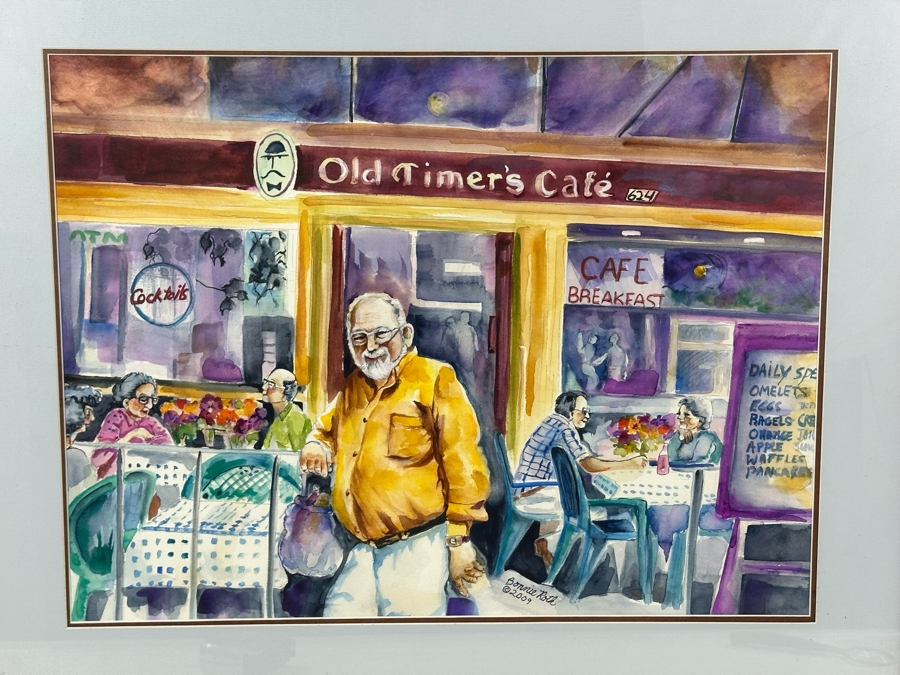 Bonnie Lee Roth (B. 1942, Southern California) Original Watercolor Painting On Paper 24 X 18 Framed In Nice Wooden Frame 35 X 29 [Photo 3]