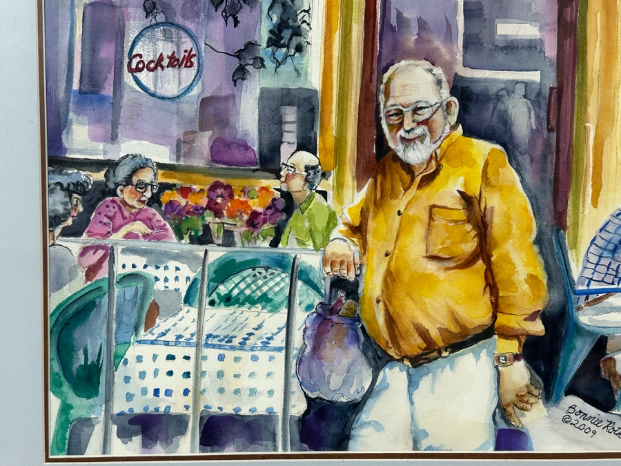 Bonnie Lee Roth (B. 1942, Southern California) Original Watercolor Painting On Paper 24 X 18 Framed In Nice Wooden Frame 35 X 29 [Photo 4]