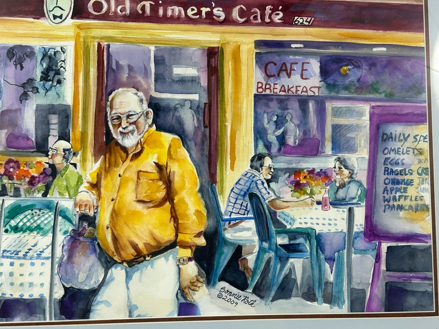 Bonnie Lee Roth (B. 1942, Southern California) Original Watercolor Painting On Paper 24 X 18 Framed In Nice Wooden Frame 35 X 29 [Photo 7]