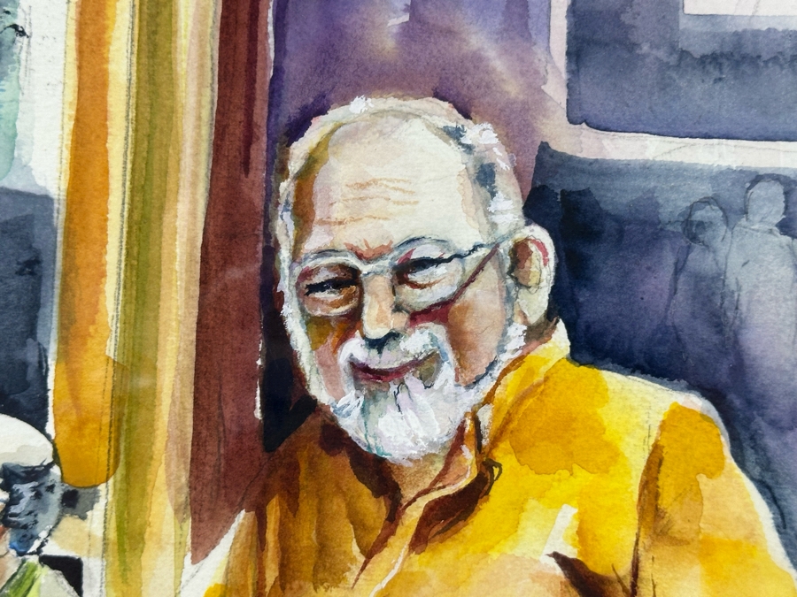 Bonnie Lee Roth (B. 1942, Southern California) Original Watercolor Painting On Paper 24 X 18 Framed In Nice Wooden Frame 35 X 29 [Photo 5]