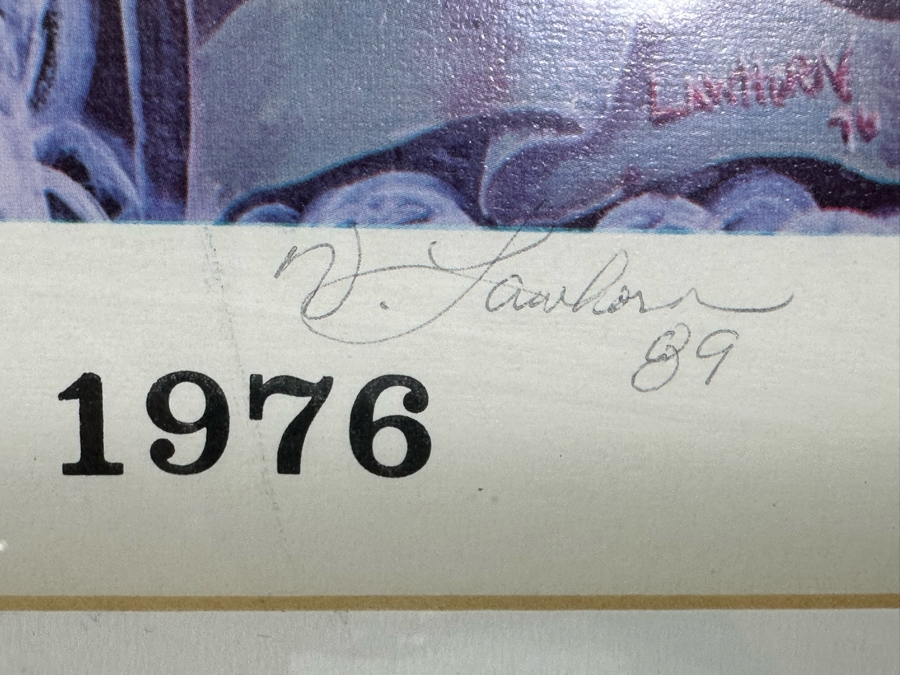 Artist Pencil Signed Print Titled 'We Had A Dream 1776-1976' 24 X 14 Framed 29.5 X 19.5 [Photo 11]