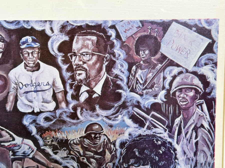 Artist Pencil Signed Print Titled 'We Had A Dream 1776-1976' 24 X 14 Framed 29.5 X 19.5 [Photo 13]