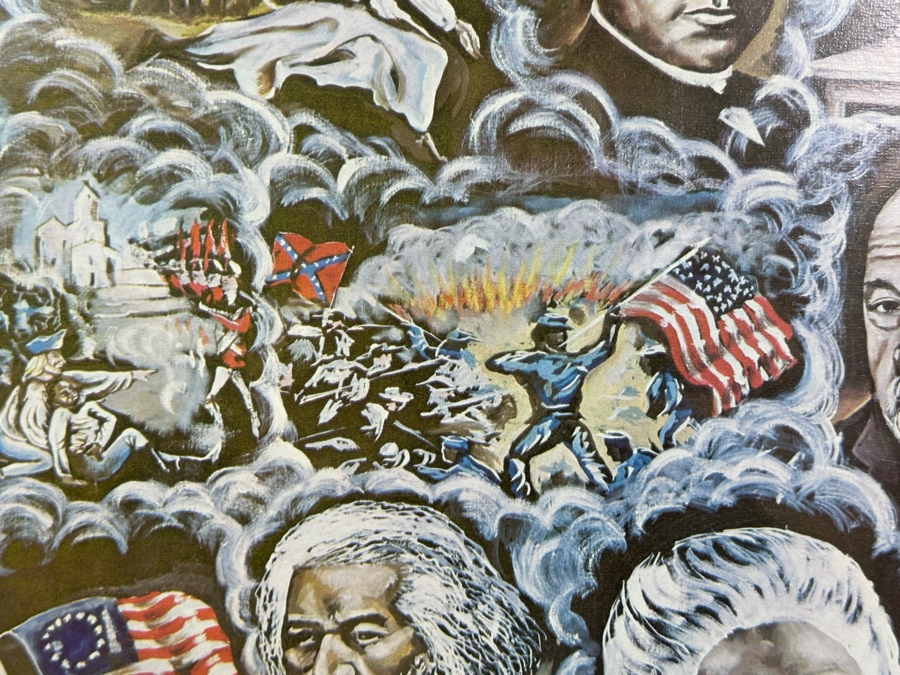 Artist Pencil Signed Print Titled 'We Had A Dream 1776-1976' 24 X 14 Framed 29.5 X 19.5 [Photo 20]