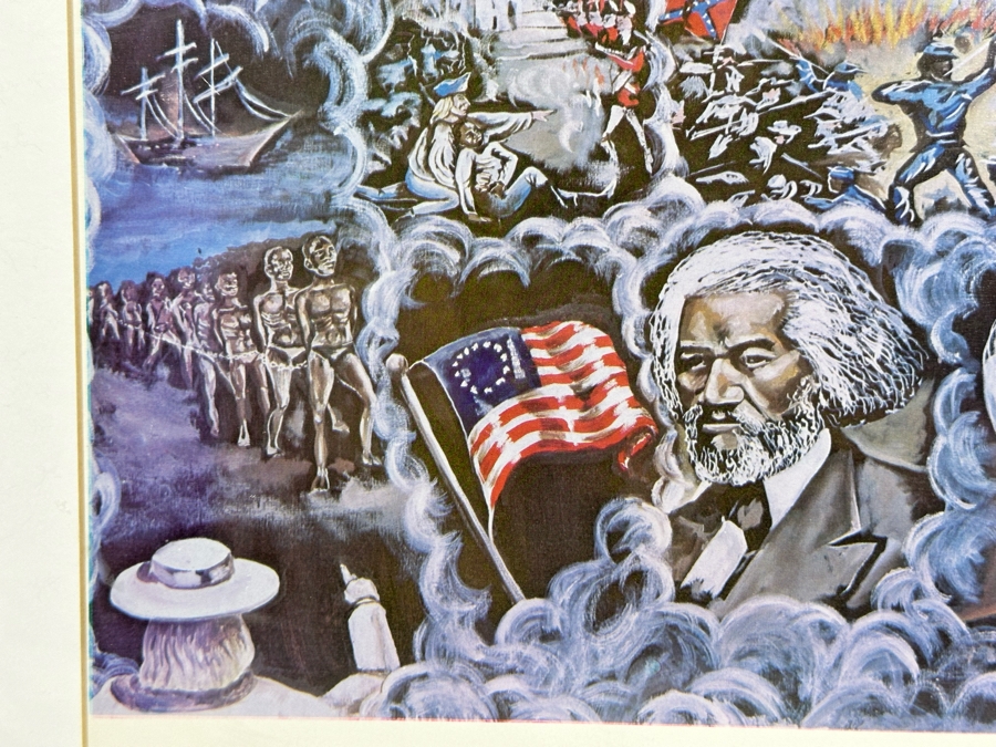 Artist Pencil Signed Print Titled 'We Had A Dream 1776-1976' 24 X 14 Framed 29.5 X 19.5 [Photo 21]