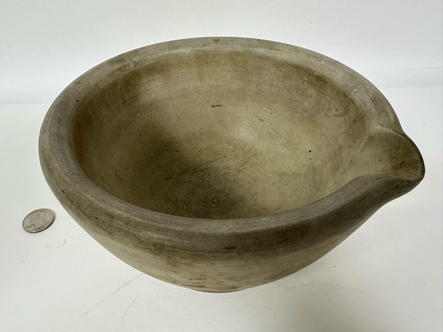 Vintage Apothecary Mortar 7.5W X 4.25H & Pestle 10L Stoneware Medicine Bowl [Photo 10]