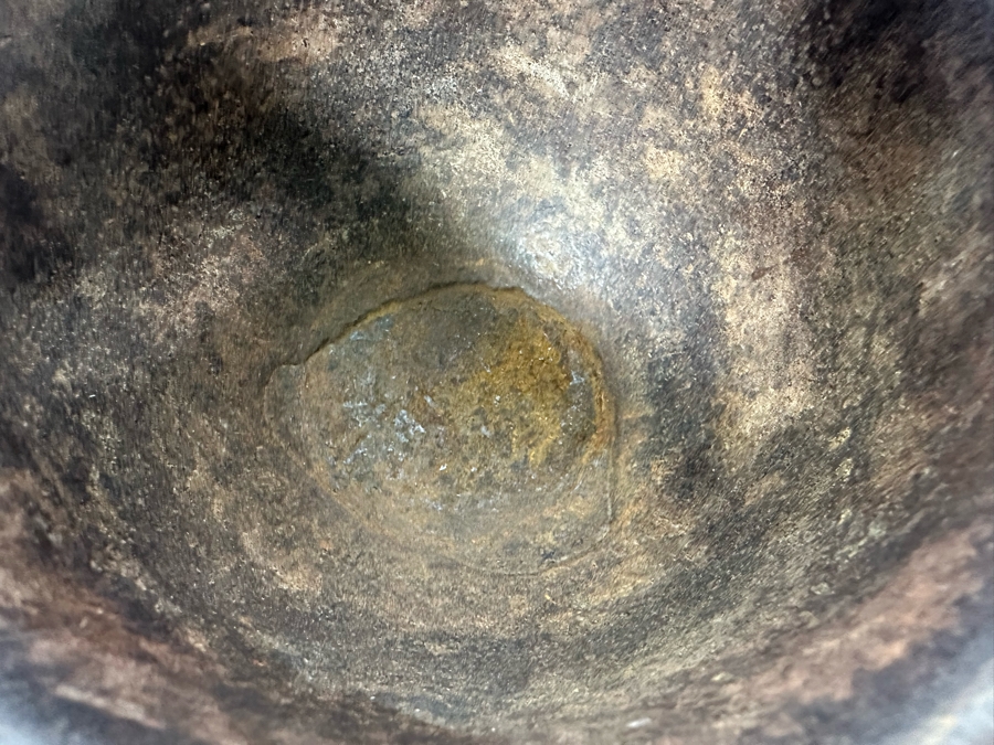 Antique Cast Iron Apothecary Mortar 6W X 5.5H & Pestle 8L Iron Medicine Bowl [Photo 9]